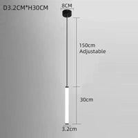 Lustre de cuisine LED design modernisé | Marco Lucetti D3.2CM H30CM / Lumière blanche