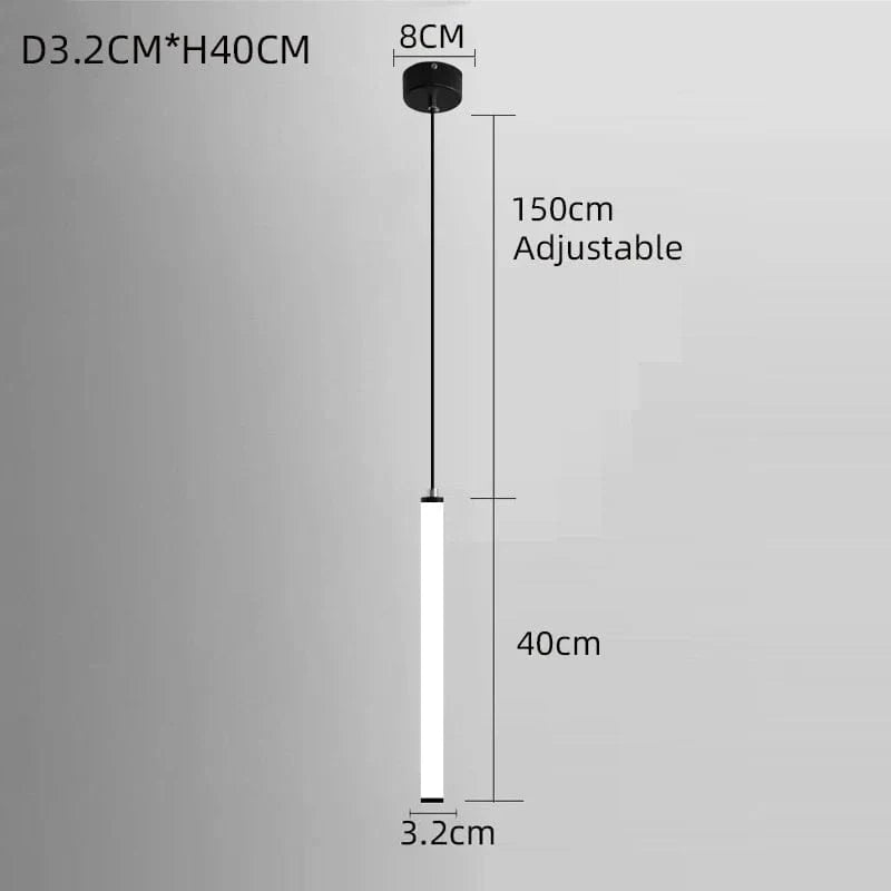 Lustre de cuisine LED design modernisé | Marco Lucetti D3.2CM H40CM / Lumière blanche