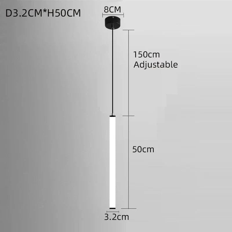 Lustre de cuisine LED design modernisé | Marco Lucetti D3.2CM H50CM / Lumière blanche