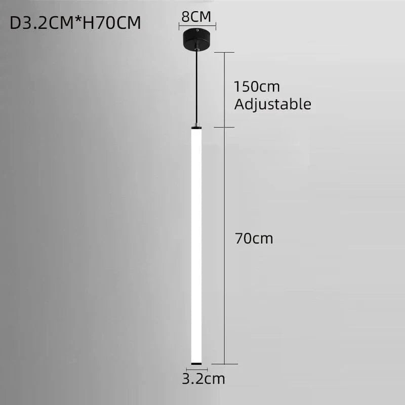 Lustre de cuisine LED design modernisé | Marco Lucetti D3.2CM H70CM / Lumière blanche