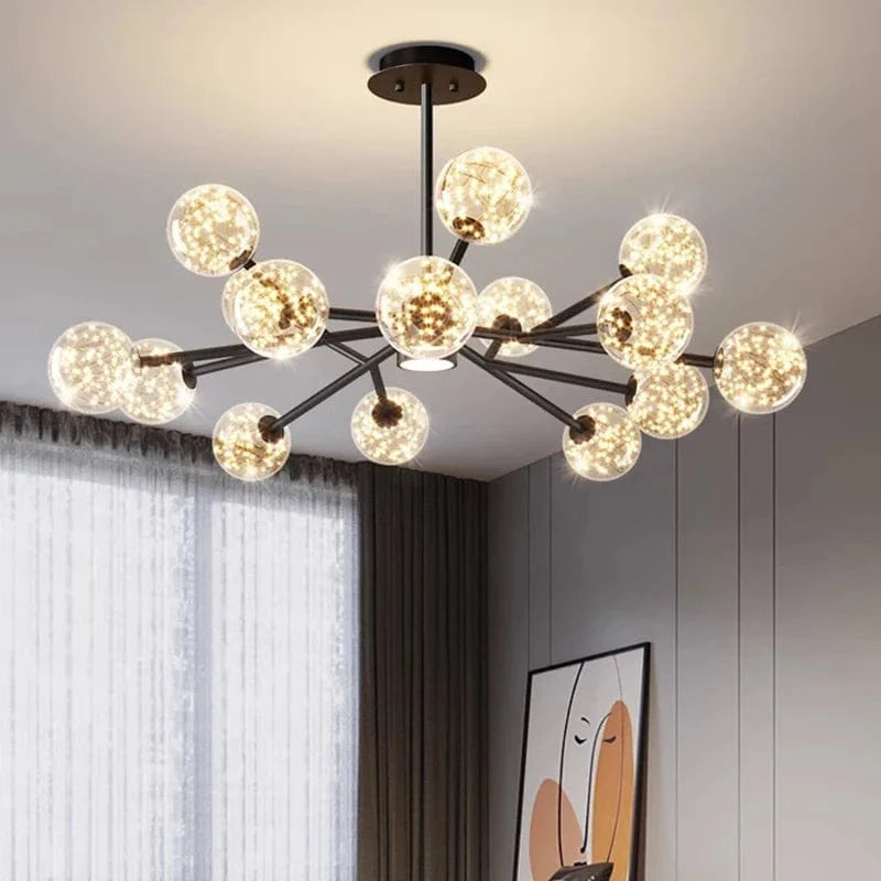 Lustre de Décoration Intérieure avec Lampes Suspendues Fantaisie - Collection Éclat Brillant | Marco Lucetti