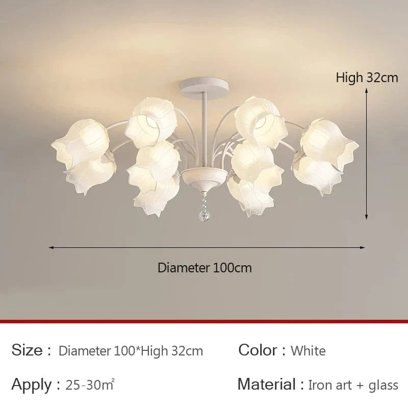 Lustre de jardin nordique rétro américain | Marco Lucetti 12 têtes-Blanc / Lumière blanche