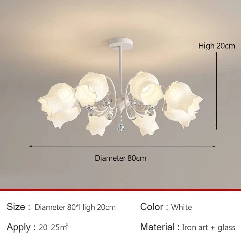 Lustre de jardin nordique rétro américain | Marco Lucetti 8 têtes-Blanc / Lumière blanche