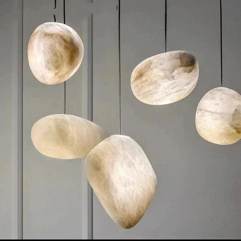 Lustre de LED en gypse de flocon de neige - Élégance naturelle pour salon et chambre | Marco Lucetti
