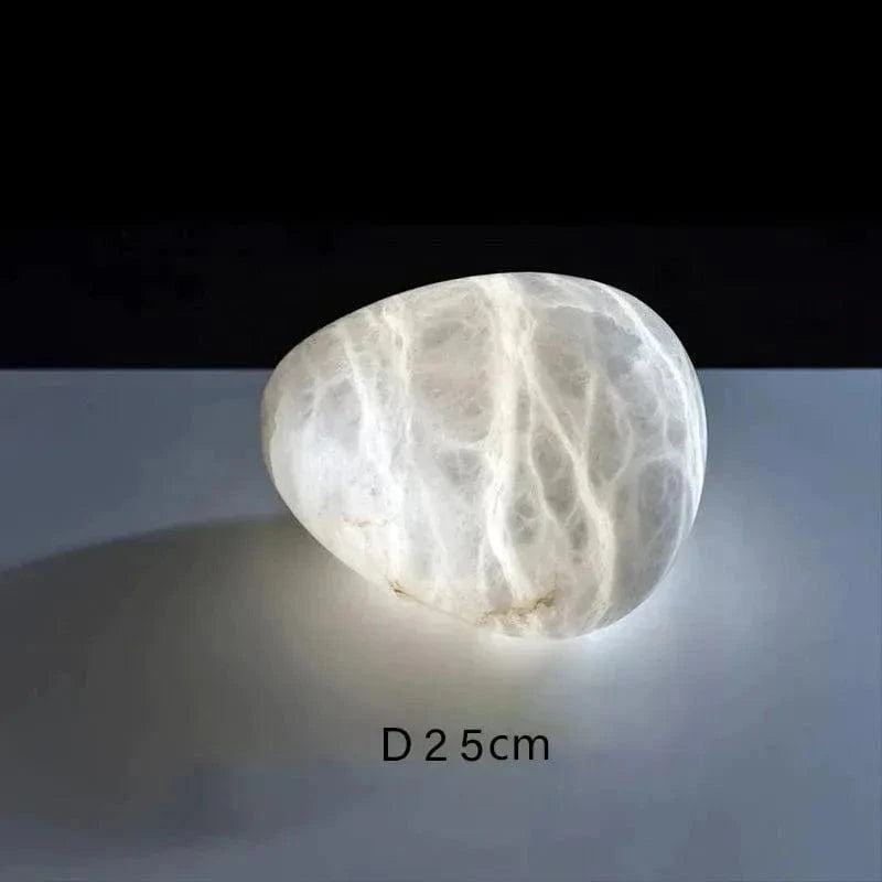 Lustre de LED en gypse de flocon de neige - Élégance naturelle pour salon et chambre | Marco Lucetti D25CM / Blanc chaud