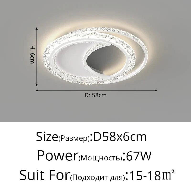 Lustre de Luxe à LEDs pour un Éclairage Moderne et Élégant de votre Intérieur | Marco Lucetti A blanc D58x6cm / 3 couleurs sans télécommande