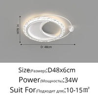 Lustre de Luxe à LEDs pour un Éclairage Moderne et Élégant de votre Intérieur | Marco Lucetti B Noir D48x6cm 1 / 3 couleurs sans télécommande