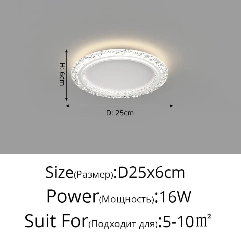 Lustre de Luxe à LEDs pour un Éclairage Moderne et Élégant de votre Intérieur | Marco Lucetti C blanc D25x6cm / 3 couleurs sans télécommande