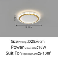 Lustre de Luxe à LEDs pour un Éclairage Moderne et Élégant de votre Intérieur | Marco Lucetti C or D25x6cm / 3 couleurs sans télécommande