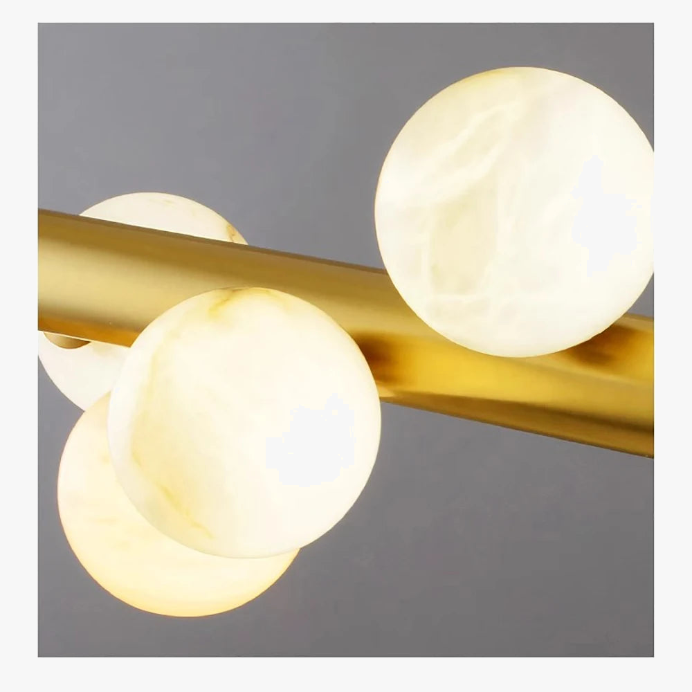Lustre de luxe en boule de marbre véritable suspendu - Style post-moderne