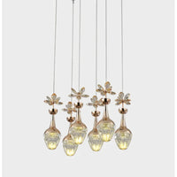 Lustre de luxe en cristal avec LED - Style minimaliste créatif