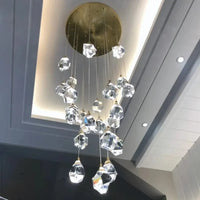 Lustre de luxe en cristal de diamant pour grand salon escalier | Marco Lucetti