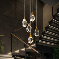 Lustre de luxe en cristal de diamant pour grand salon escalier | Marco Lucetti