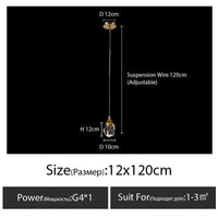 Lustre de luxe en cristal de diamant pour grand salon escalier | Marco Lucetti D12cm LEDx1 / Blanc froid