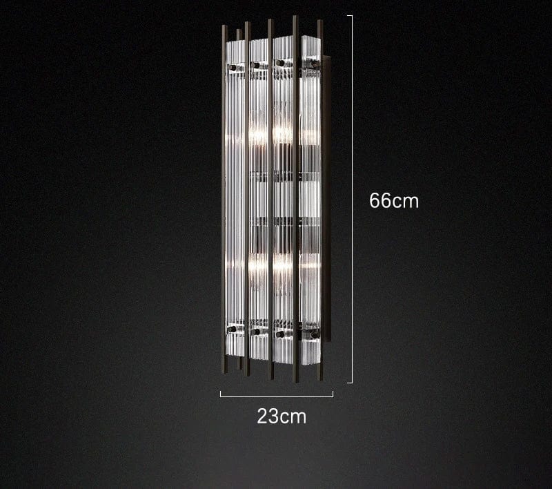 Lustre de luxe en cristal Double Anneau Doré LED Suspendu | Marco Lucetti Applique noire / Lumière neutre 4500K