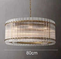 Lustre de luxe en cristal Double Anneau Doré LED Suspendu | Marco Lucetti Or 80cm H35cm / 3 lumières de couleur