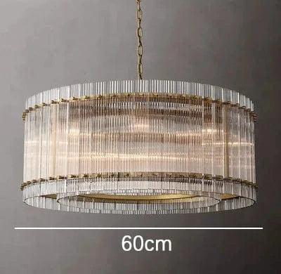 Lustre de luxe en cristal Double Anneau Doré LED Suspendu | Marco Lucetti Or D60cm H35cm / Lumière neutre 4500K