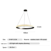 Lustre de luxe en cristal pour hôtel et villa - Élégance Intemporelle | Marco Lucetti Diamètre 100 cm / Intensité variable avec télécommande