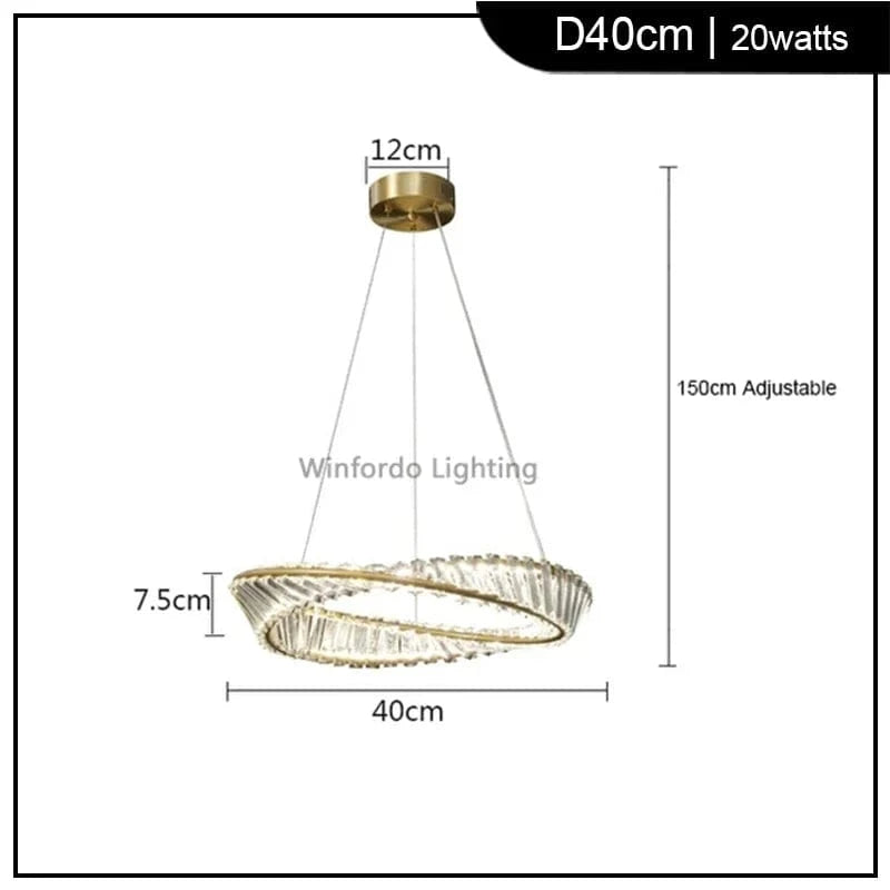Lustre de luxe en cristal pour salon, décor chambre - éclairage en verre argenté bougie | Marco Lucetti Or 40cm