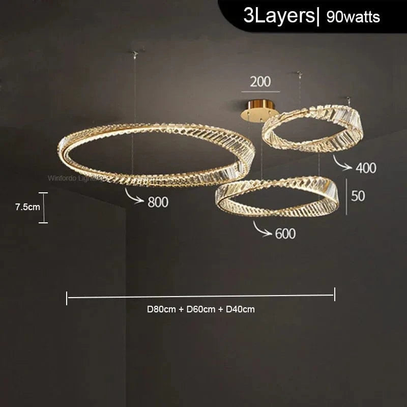 Lustre de luxe en cristal pour salon, décor chambre - éclairage en verre argenté bougie | Marco Lucetti Or 80x60x40cm