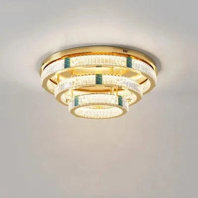 Lustre de Luxe en Cristal Rond à 3 Couches avec LED | Marco Lucetti 30 50 70 cm / Lumière blanche