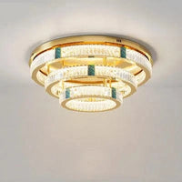 Lustre de Luxe en Cristal Rond à 3 Couches avec LED | Marco Lucetti 60 80 100 cm / Lumière blanche