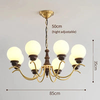 Lustre de Luxe en cuivre avec LED, idéal pour illuminer votre salon, votre chambre ou votre salle à manger | Marco Lucetti 8 têtes blanches