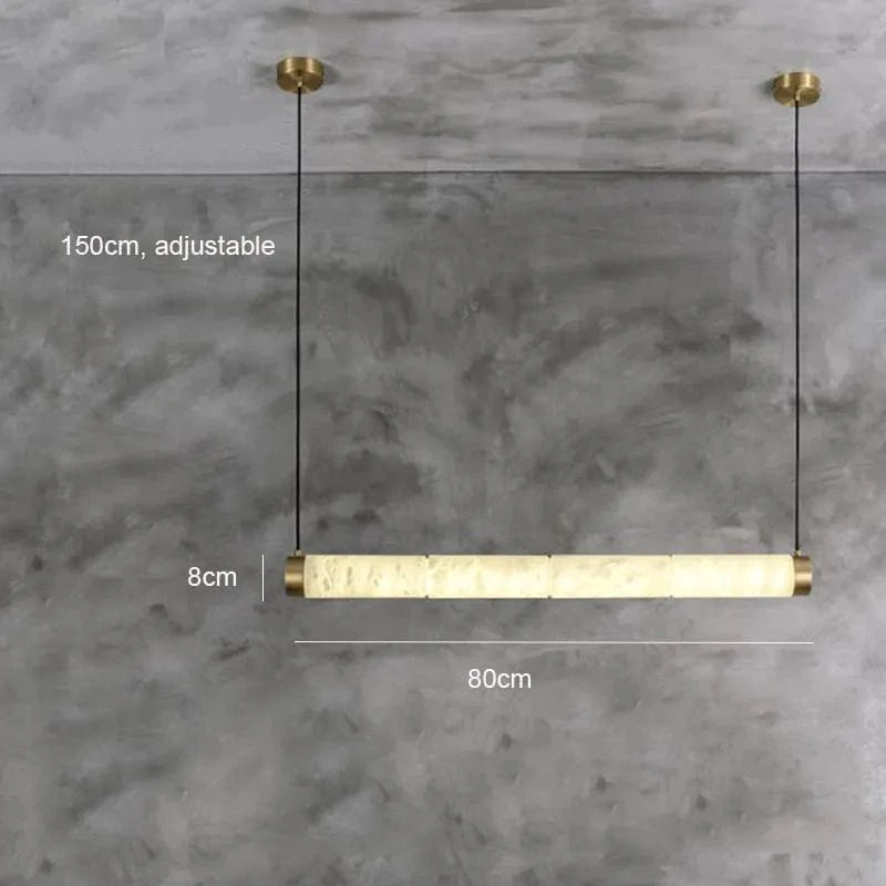 Lustre de Luxe en Cuivre Décoratif | Marco Lucetti L80 H150cm / Blanc chaud