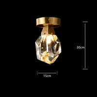 Lustre de Luxe en Laiton Diamant Cristal LED Moderne | Marco Lucetti Plafonnier / Or / Lumière chaude