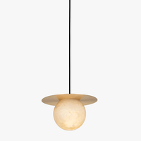 Lustre de luxe en laiton et marbre importé | Marco Lucetti