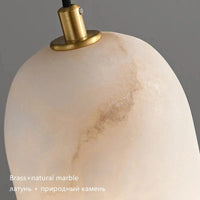 Lustre de luxe en laiton et marbre importé | Marco Lucetti