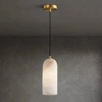 Lustre de luxe en laiton et marbre importé | Marco Lucetti