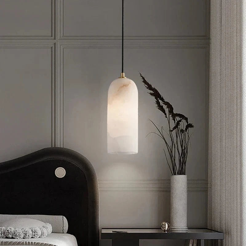 Lustre de luxe en laiton et marbre importé | Marco Lucetti