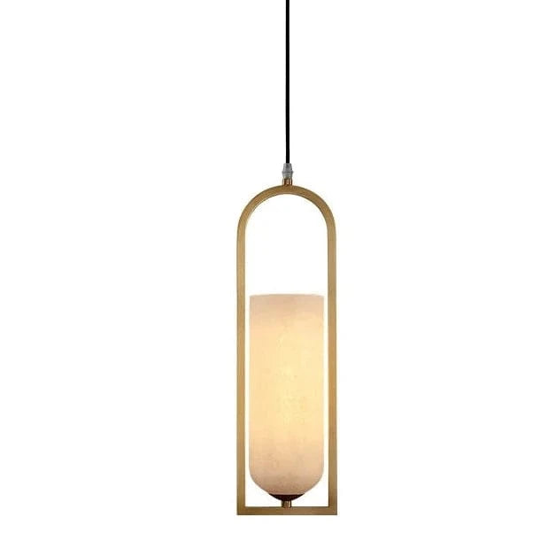 Lustre de luxe en laiton et marbre importé | Marco Lucetti Type F W13H43CM