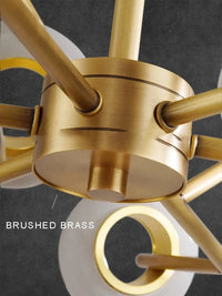 Lustre de Luxe en Marbre avec Anneaux Multiples pour Décoration. | Marco Lucetti