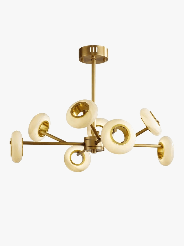 Lustre de Luxe en Marbre avec Anneaux Multiples pour Décoration. | Marco Lucetti