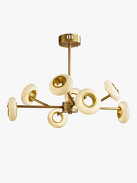 Lustre de Luxe en Marbre avec Anneaux Multiples pour Décoration. | Marco Lucetti