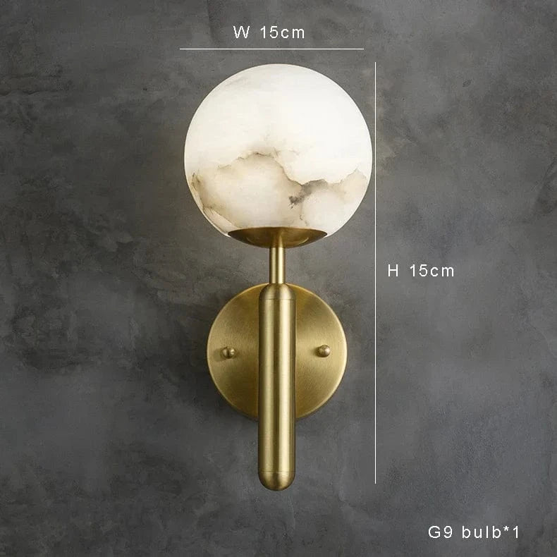 Lustre de Luxe en Marbre avec Anneaux Multiples pour Décoration. | Marco Lucetti Applique / OR / Lumière blanche