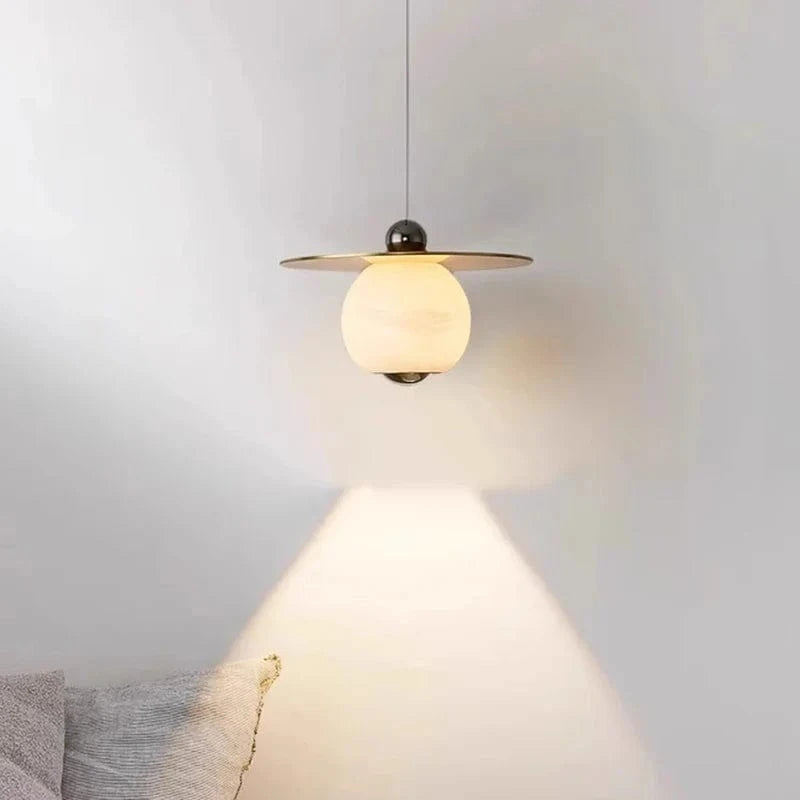 Lustre de luxe en marbre naturel et laiton de design exclusive | Marco Lucetti