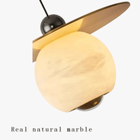 Lustre de luxe en marbre naturel et laiton de design exclusive | Marco Lucetti