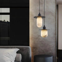 Lustre de luxe en marbre naturel et laiton de design exclusive | Marco Lucetti