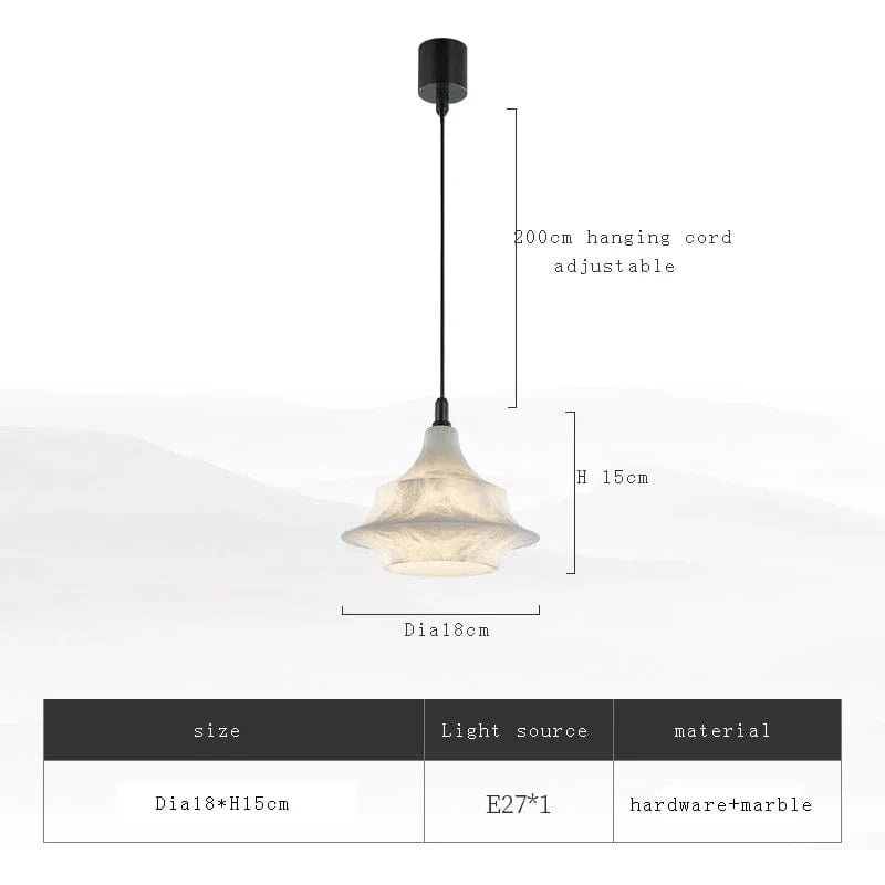 Lustre de luxe en marbre naturel et laiton de design exclusive | Marco Lucetti D / Dimmable