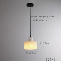 Lustre de luxe en marbre naturel et laiton de design exclusive | Marco Lucetti FL / Dimmable