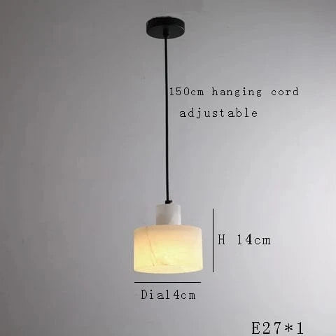Lustre de luxe en marbre naturel et laiton de design exclusive | Marco Lucetti FS / Dimmable