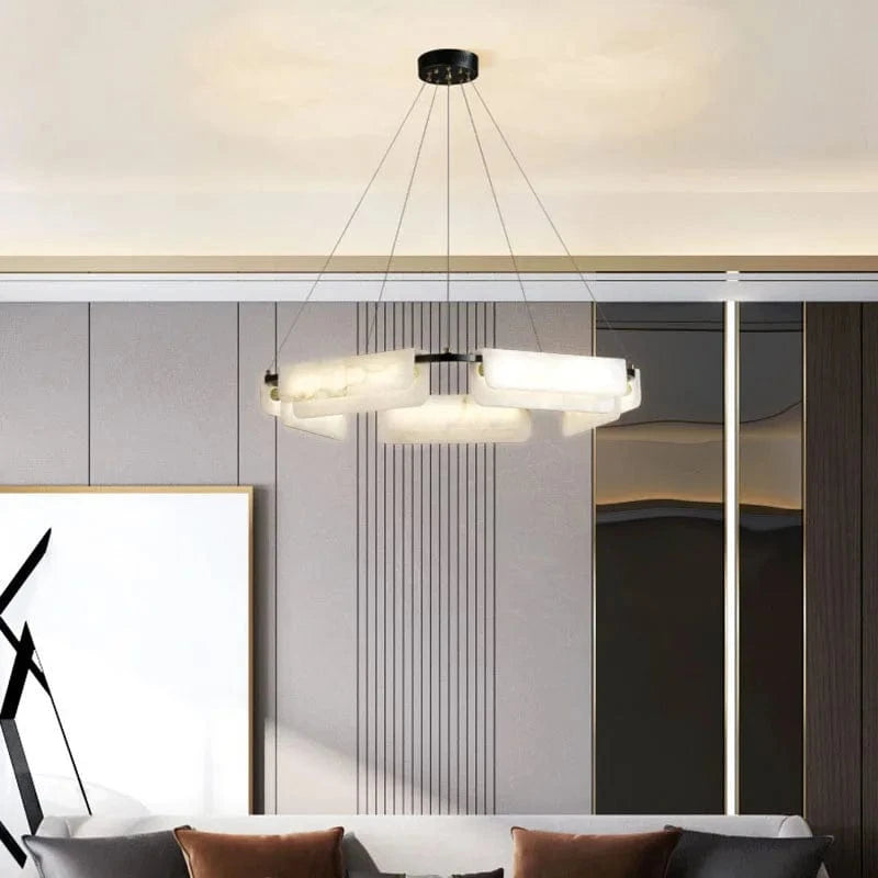 Lustre de luxe en marbre naturel | Marco Lucetti