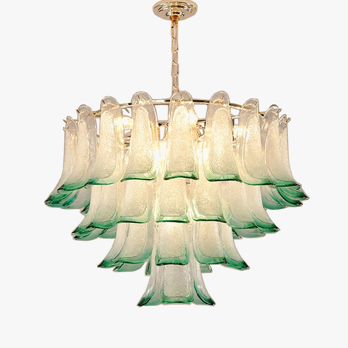 Lustre de luxe en verre suspendu avec LED magnétique