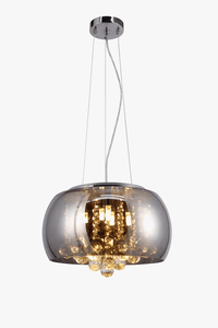 Lustre de luxe en verre de cristal pour salon : Cognac fumé. | Marco Lucetti