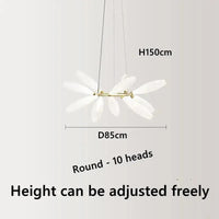 Lustre de Luxe Gem Branch en Verre Minimaliste pour Intérieur Nordique | Marco Lucetti 10 têtes-D85cm / Lumière chaude-3000K