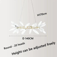 Lustre de Luxe Gem Branch en Verre Minimaliste pour Intérieur Nordique | Marco Lucetti 20 têtes-D140cm / Lumière chaude-3000K