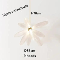 Lustre de Luxe Gem Branch en Verre Minimaliste pour Intérieur Nordique | Marco Lucetti 9 têtes / Lumière blanche-6000K